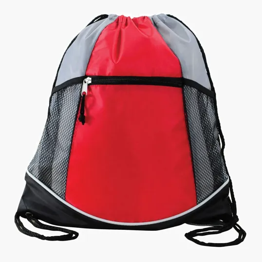 Double Take Drawstring Bag with Mesh Pockets — view 4