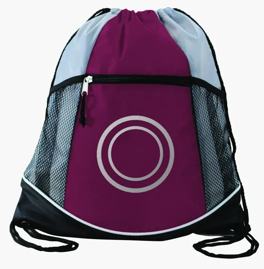 Double Take Drawstring Bag with Mesh Pockets — view 7