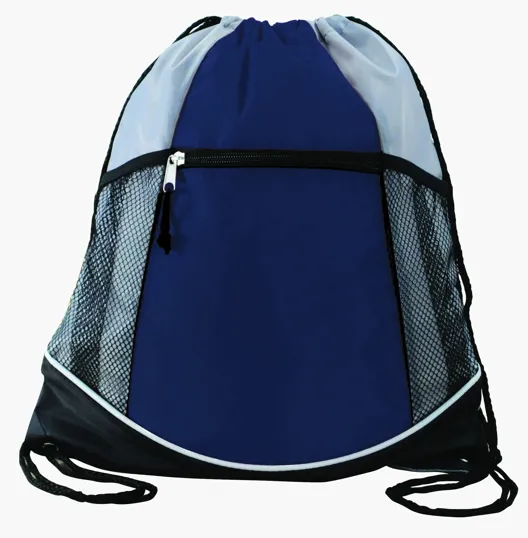 Double Take Drawstring Bag with Mesh Pockets — view 3