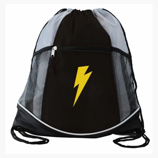 Double Take Drawstring Bag with Mesh Pockets — view 9