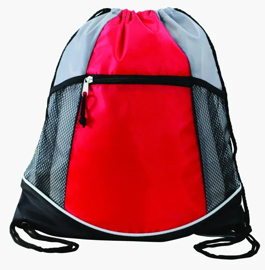 Double Take Drawstring Bag with Mesh Pockets — view 5