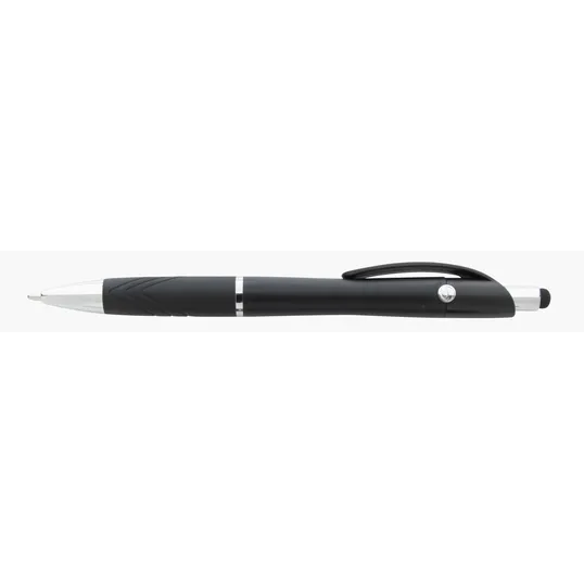 Souvenir® Emblem Stylus Pen with Rubber Grip — view 3