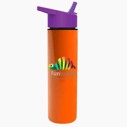 Garyline® Slim Double-Wall Insulated Bottle with Flip-Straw Lid, 16 oz. — view 110