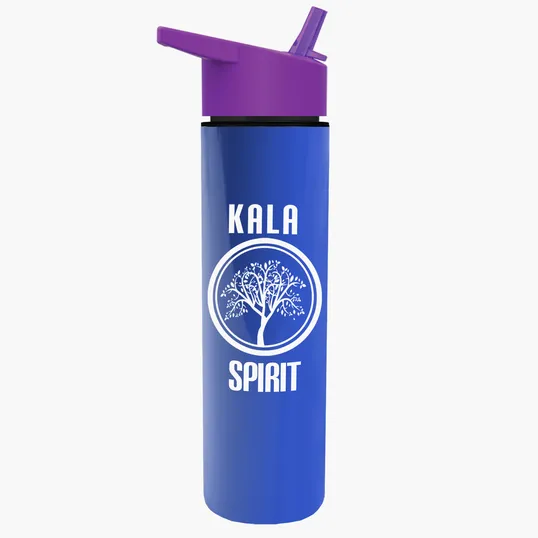 Garyline® Slim Double-Wall Insulated Bottle with Flip-Straw Lid, 16 oz. — view 113