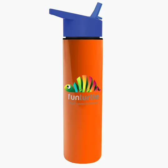 Garyline® Slim Double-Wall Insulated Bottle with Flip-Straw Lid, 16 oz. — view 98
