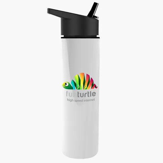 Garyline® Slim Double-Wall Insulated Bottle with Flip-Straw Lid, 16 oz. — view 160