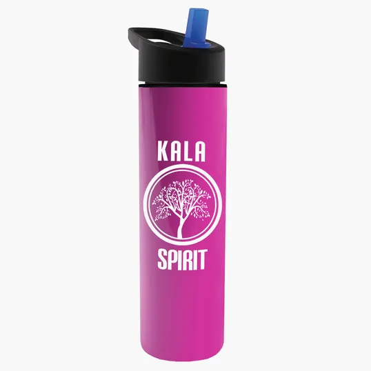 Garyline® Slim Double-Wall Insulated Bottle with Flip-Straw Lid, 16 oz. — view 144