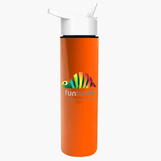 Garyline® Slim Double-Wall Insulated Bottle with Flip-Straw Lid, 16 oz. — view 122