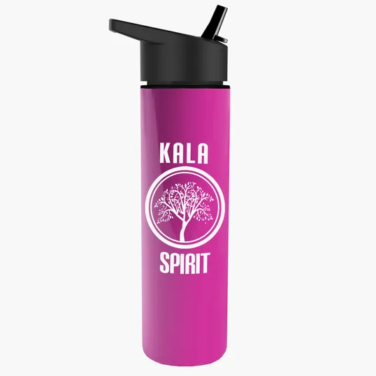Garyline® Slim Double-Wall Insulated Bottle with Flip-Straw Lid, 16 oz. — view 142
