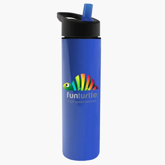 Garyline® Slim Double-Wall Insulated Bottle with Flip-Straw Lid, 16 oz. — view 156