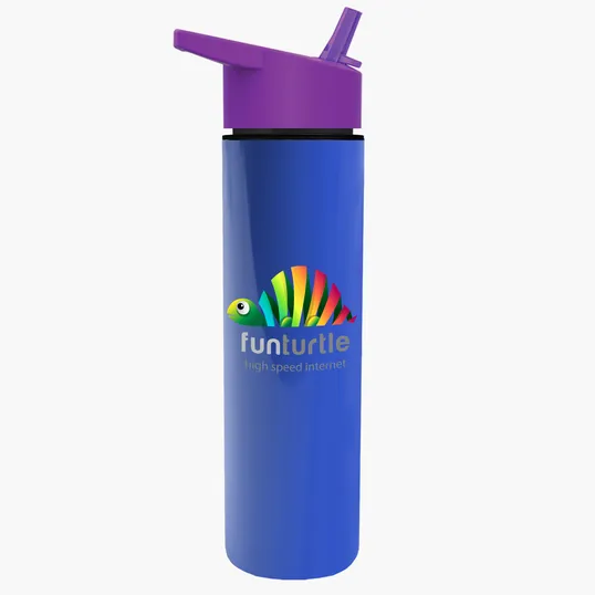 Garyline® Slim Double-Wall Insulated Bottle with Flip-Straw Lid, 16 oz. — view 114