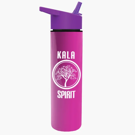 Garyline® Slim Double-Wall Insulated Bottle with Flip-Straw Lid, 16 oz. — view 105