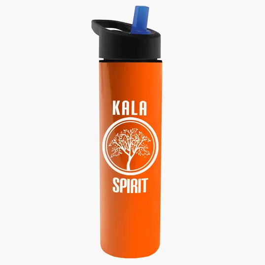 Garyline® Slim Double-Wall Insulated Bottle with Flip-Straw Lid, 16 oz. — view 137