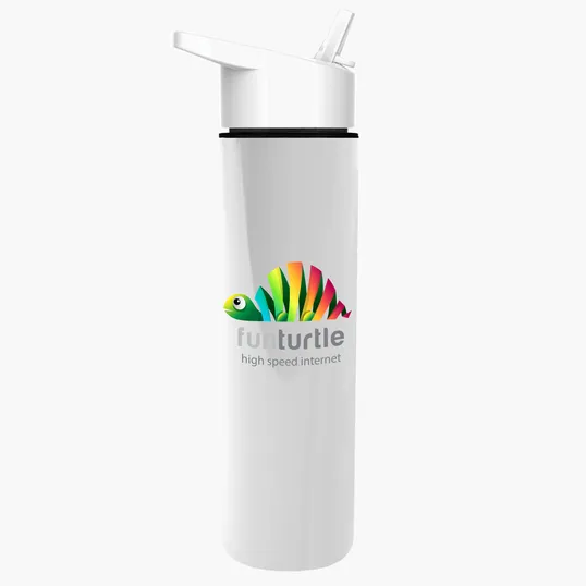 Garyline® Slim Double-Wall Insulated Bottle with Flip-Straw Lid, 16 oz. — view 128