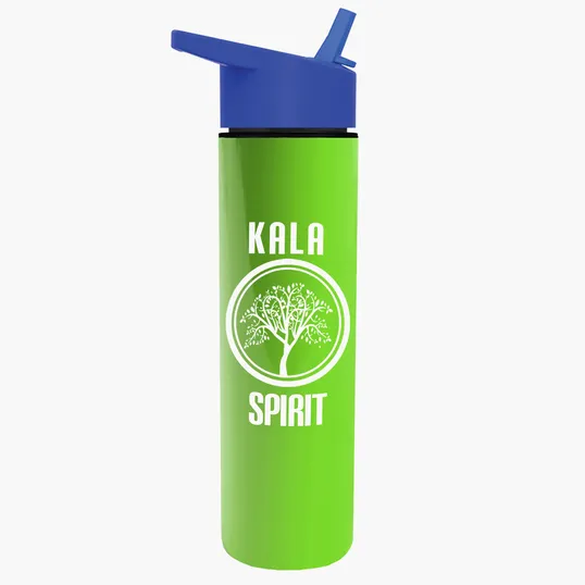 Garyline® Slim Double-Wall Insulated Bottle with Flip-Straw Lid, 16 oz. — view 95