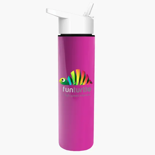 Garyline® Slim Double-Wall Insulated Bottle with Flip-Straw Lid, 16 oz. — view 119