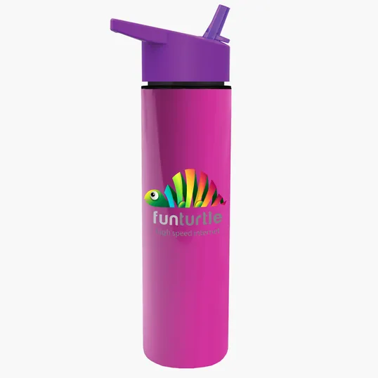 Garyline® Slim Double-Wall Insulated Bottle with Flip-Straw Lid, 16 oz. — view 106