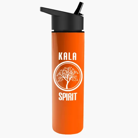 Garyline® Slim Double-Wall Insulated Bottle with Flip-Straw Lid, 16 oz. — view 135