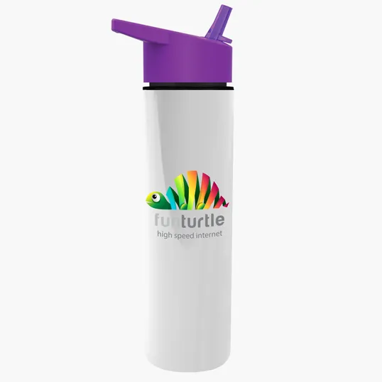 Garyline® Slim Double-Wall Insulated Bottle with Flip-Straw Lid, 16 oz. — view 116