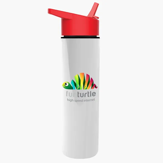 Garyline® Slim Double-Wall Insulated Bottle with Flip-Straw Lid, 16 oz. — view 92