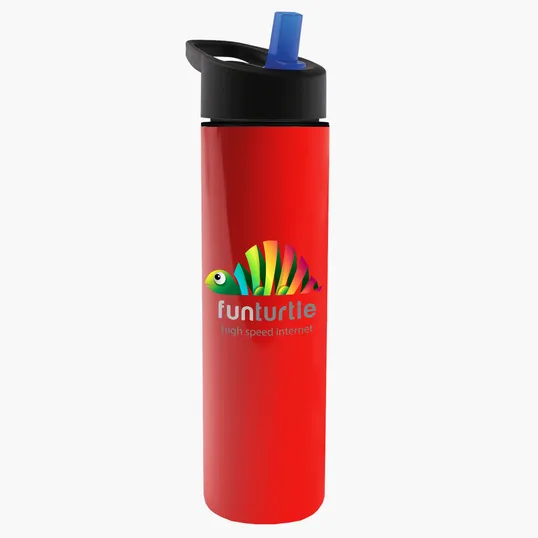 Garyline® Slim Double-Wall Insulated Bottle with Flip-Straw Lid, 16 oz. — view 150