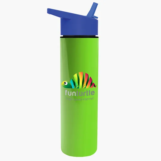 Garyline® Slim Double-Wall Insulated Bottle with Flip-Straw Lid, 16 oz. — view 96