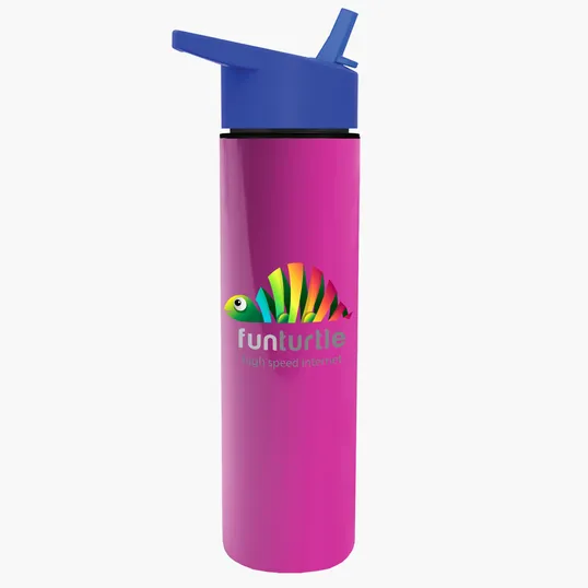 Garyline® Slim Double-Wall Insulated Bottle with Flip-Straw Lid, 16 oz. — view 94
