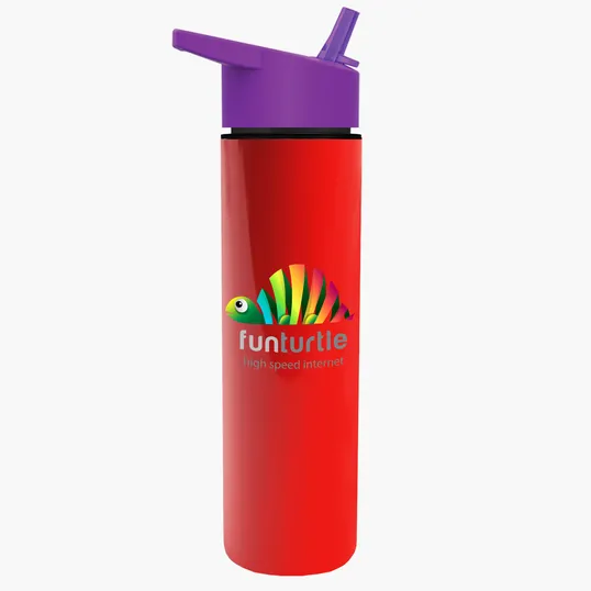 Garyline® Slim Double-Wall Insulated Bottle with Flip-Straw Lid, 16 oz. — view 112