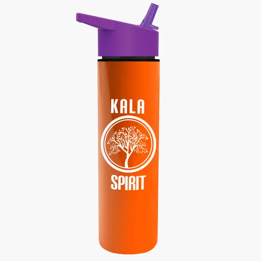 Garyline® Slim Double-Wall Insulated Bottle with Flip-Straw Lid, 16 oz. — view 109