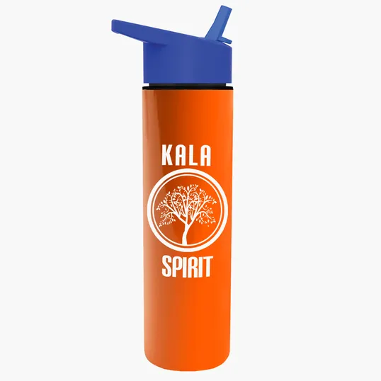 Garyline® Slim Double-Wall Insulated Bottle with Flip-Straw Lid, 16 oz. — view 97