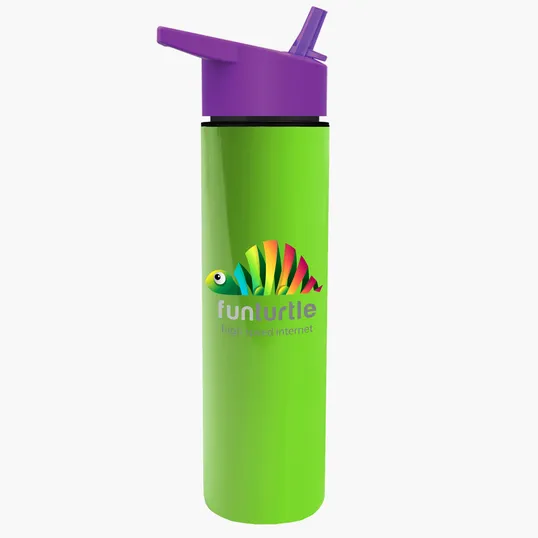 Garyline® Slim Double-Wall Insulated Bottle with Flip-Straw Lid, 16 oz. — view 108