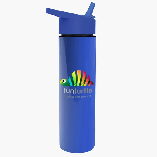 Garyline® Slim Double-Wall Insulated Bottle with Flip-Straw Lid, 16 oz. — view 102