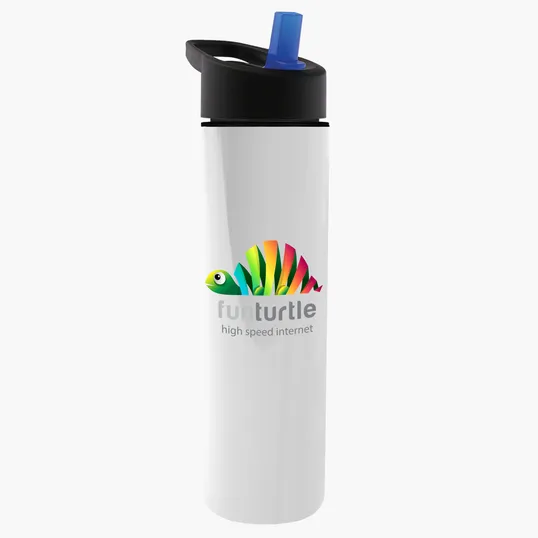 Garyline® Slim Double-Wall Insulated Bottle with Flip-Straw Lid, 16 oz. — view 162