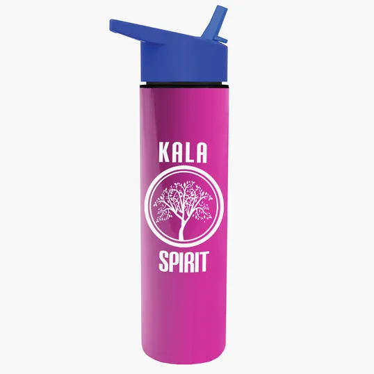 Garyline® Slim Double-Wall Insulated Bottle with Flip-Straw Lid, 16 oz. — view 93
