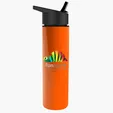 Garyline® Slim Double-Wall Insulated Bottle with Flip-Straw Lid, 16 oz. — view 136