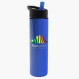 Garyline® Slim Double-Wall Insulated Bottle with Flip-Straw Lid, 16 oz. — view 156