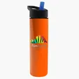 Garyline® Slim Double-Wall Insulated Bottle with Flip-Straw Lid, 16 oz. — view 138