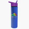 Garyline® Slim Double-Wall Insulated Bottle with Flip-Straw Lid, 16 oz. — view 114