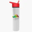 Garyline® Slim Double-Wall Insulated Bottle with Flip-Straw Lid, 16 oz. — view 92