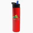 Garyline® Slim Double-Wall Insulated Bottle with Flip-Straw Lid, 16 oz. — view 150