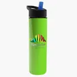 Garyline® Slim Double-Wall Insulated Bottle with Flip-Straw Lid, 16 oz. — view 132