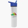 Garyline® Slim Double-Wall Insulated Bottle with Flip-Straw Lid, 16 oz. — view 104