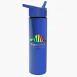 Garyline® Slim Double-Wall Insulated Bottle with Flip-Straw Lid, 16 oz. — view 102