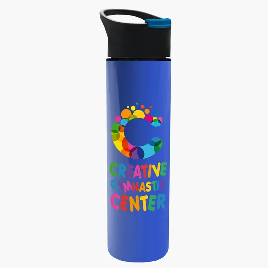 Garyline® Slim Double-Wall Insulated Bottle with Pop-Up Lid, 16 oz. — view 29