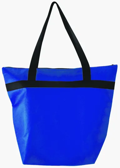 Insulated Shopper Tote with Zip Closure and 22" Handles — view 2