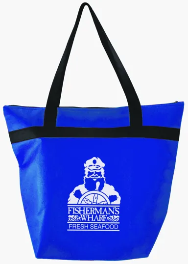 Insulated Shopper Tote with Zip Closure and 22" Handles — view 12