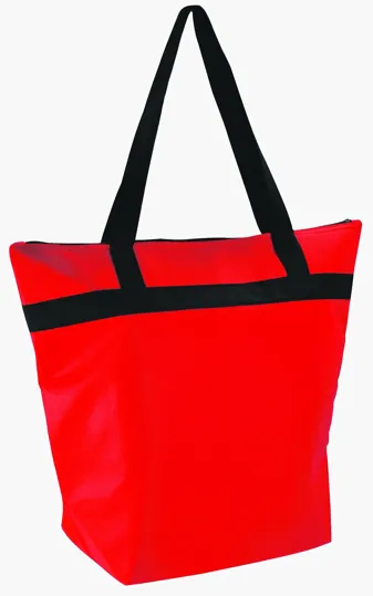 Insulated Shopper Tote with Zip Closure and 22" Handles — view 9