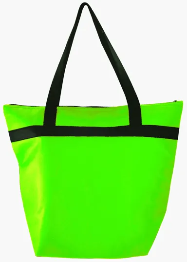 Insulated Shopper Tote with Zip Closure and 22" Handles — view 3