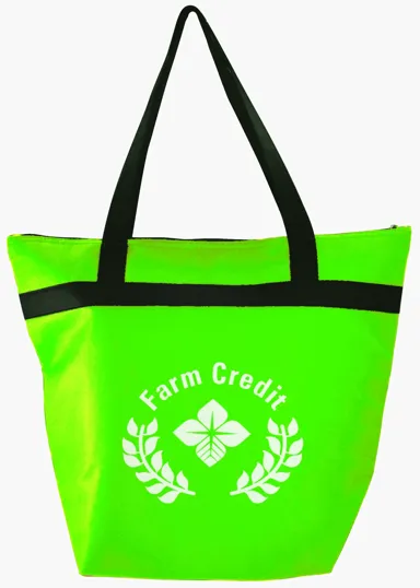 Insulated Shopper Tote with Zip Closure and 22" Handles — view 14