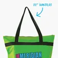 Insulated Shopper Tote with Zip Closure and 22" Handles — view 15